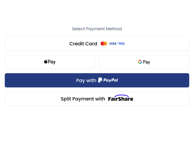 FairShare split payment dashboard